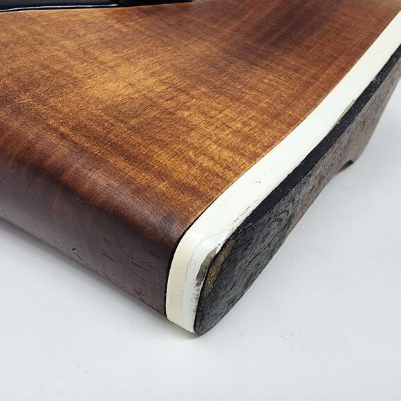 Givenchy Platform Wood Wedge Sandals Women 38/8 Black Strappy Leather Buckle - Picture 8 of 9